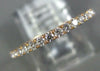 ESTATE .33CT DIAMOND 18K ROSE GOLD 3D ROUND 1.5mm SEMI ETERNITY ANNIVERSARY RING