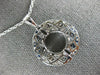 ESTATE LARGE 1.28CT DIAMOND & AAA SAPPHIRE 18KT WHITE GOLD CIRCULAR FUN PENDANT