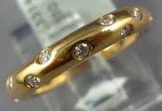 ESTATE .30CT DIAMOND 18KT ROSE GOLD 3D CLASSIC 3.5mm ETOILE ANNIVERSARY RING