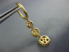LARGE 1.93CT DIAMOND 18KT YELLOW GOLD 3D CLUSTER FLOWER JOURNEY HANGING EARRINGS