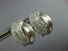 ESTATE .80CT DIAMOND 18KT WHITE GOLD 3D MULTI ROW MATTE & SHINY CLIP ON EARRINGS