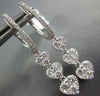 1.36CT DIAMOND 18KT WHITE GOLD MULTI HEART GRADUATING JOURNEY HANGING EARRINGS