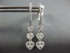 1.36CT DIAMOND 18KT WHITE GOLD MULTI HEART GRADUATING JOURNEY HANGING EARRINGS