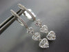 1.36CT DIAMOND 18KT WHITE GOLD MULTI HEART GRADUATING JOURNEY HANGING EARRINGS