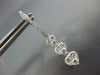 1.36CT DIAMOND 18KT WHITE GOLD MULTI HEART GRADUATING JOURNEY HANGING EARRINGS