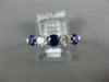 ESTATE .89CT DIAMOND & AAA SAPPHIRE 18KT WHITE GOLD 3D 5 STONE ANNIVERSARY RING