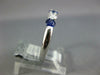 ESTATE .89CT DIAMOND & AAA SAPPHIRE 18KT WHITE GOLD 3D 5 STONE ANNIVERSARY RING