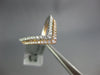 ESTATE LARGE .39CT DIAMOND 18KT WHITE & ROSE GOLD 3D V SHAPE STACKABLE FUN RING