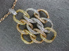 ESTATE LARGE 1.01CT DIAMOND 18KT TRI COLOR GOLD MULTI LINK LOVE KNOT FUN PENDANT