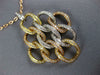 ESTATE LARGE 1.01CT DIAMOND 18KT TRI COLOR GOLD MULTI LINK LOVE KNOT FUN PENDANT