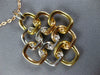 ESTATE LARGE 1.01CT DIAMOND 18KT TRI COLOR GOLD MULTI LINK LOVE KNOT FUN PENDANT