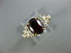 LARGE 3.0CT DIAMOND & AAA RUBY 14KT YELLOW GOLD 3D OVAL & ROUND ENGAGEMENT RING