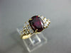 LARGE 3.0CT DIAMOND & AAA RUBY 14KT YELLOW GOLD 3D OVAL & ROUND ENGAGEMENT RING