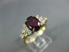 LARGE 3.0CT DIAMOND & AAA RUBY 14KT YELLOW GOLD 3D OVAL & ROUND ENGAGEMENT RING