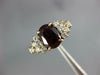 LARGE 3.0CT DIAMOND & AAA RUBY 14KT YELLOW GOLD 3D OVAL & ROUND ENGAGEMENT RING