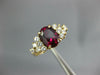 LARGE 3.0CT DIAMOND & AAA RUBY 14KT YELLOW GOLD 3D OVAL & ROUND ENGAGEMENT RING