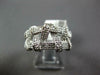 ESTATE WIDE .40CT DIAMOND 14KT WHITE GOLD 3D MULTI ROW ROPE FUN RING