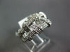 ESTATE WIDE .40CT DIAMOND 14KT WHITE GOLD 3D MULTI ROW ROPE FUN RING