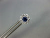 ESTATE .80CT DIAMOND & AAA SAPPHIRE 18KT WHITE GOLD FLOWER CLUSTER STUD EARRINGS