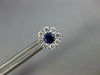 ESTATE .80CT DIAMOND & AAA SAPPHIRE 18KT WHITE GOLD FLOWER CLUSTER STUD EARRINGS