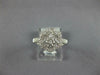 ESTATE WIDE .97CT DIAMOND 18KT WHITE GOLD 3D CLUSTER FLOWER HALO FILIGREE RING