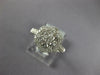 ESTATE WIDE .97CT DIAMOND 18KT WHITE GOLD 3D CLUSTER FLOWER HALO FILIGREE RING