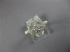 ESTATE WIDE .97CT DIAMOND 18KT WHITE GOLD 3D CLUSTER FLOWER HALO FILIGREE RING