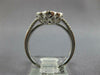 ESTATE WIDE .97CT DIAMOND 18KT WHITE GOLD 3D CLUSTER FLOWER HALO FILIGREE RING