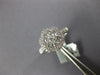 ESTATE WIDE .97CT DIAMOND 18KT WHITE GOLD 3D CLUSTER FLOWER HALO FILIGREE RING