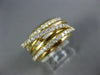 LARGE 1.52CT DIAMOND 18KT YELLOW GOLD 3D MULTI ROW CRISS CROSS ANNIVERSARY RING
