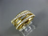 LARGE 1.52CT DIAMOND 18KT YELLOW GOLD 3D MULTI ROW CRISS CROSS ANNIVERSARY RING