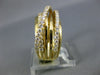 LARGE 1.52CT DIAMOND 18KT YELLOW GOLD 3D MULTI ROW CRISS CROSS ANNIVERSARY RING