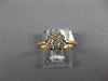 WIDE .60CT DIAMOND 18KT ROSE GOLD 3D CLASSIC CLUSTER FLOWER SNOWFLAKE RING
