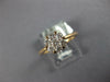 WIDE .60CT DIAMOND 18KT ROSE GOLD 3D CLASSIC CLUSTER FLOWER SNOWFLAKE RING