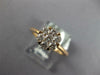 WIDE .60CT DIAMOND 18KT ROSE GOLD 3D CLASSIC CLUSTER FLOWER SNOWFLAKE RING