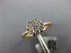 WIDE .60CT DIAMOND 18KT ROSE GOLD 3D CLASSIC CLUSTER FLOWER SNOWFLAKE RING