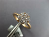 WIDE .60CT DIAMOND 18KT ROSE GOLD 3D CLASSIC CLUSTER FLOWER SNOWFLAKE RING