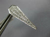 ESTATE .75CT DIAMOND 18KT WHITE GOLD 3D PAVE ELONGATED PENTAGON HANGING EARRINGS