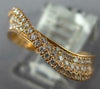 ESTATE .39CT DIAMOND 18KT ROSE GOLD 3D MULTI ROW WAVE FRIENDSHIP FUN RING