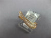 ESTATE .39CT DIAMOND 18KT ROSE GOLD 3D MULTI ROW WAVE FRIENDSHIP FUN RING