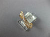 ESTATE .39CT DIAMOND 18KT ROSE GOLD 3D MULTI ROW WAVE FRIENDSHIP FUN RING
