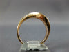 ESTATE .39CT DIAMOND 18KT ROSE GOLD 3D MULTI ROW WAVE FRIENDSHIP FUN RING