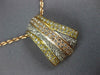 LARGE 1.03CT DIAMOND 18KT TRI COLOR GOLD 3D MULTI ROW CRISS CROSS SLIDE PENDANT
