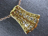 LARGE 1.03CT DIAMOND 18KT TRI COLOR GOLD 3D MULTI ROW CRISS CROSS SLIDE PENDANT