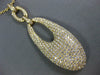 ESTATE EXTRA LARGE 4.09CT DIAMOND 18K YELLOW GOLD MULTI ROW PAVE LARIAT NECKLACE