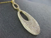 ESTATE EXTRA LARGE 4.09CT DIAMOND 18K YELLOW GOLD MULTI ROW PAVE LARIAT NECKLACE