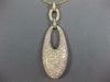 ESTATE EXTRA LARGE 4.09CT DIAMOND 18K YELLOW GOLD MULTI ROW PAVE LARIAT NECKLACE