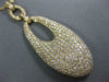 ESTATE EXTRA LARGE 4.09CT DIAMOND 18K YELLOW GOLD MULTI ROW PAVE LARIAT NECKLACE