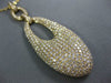 ESTATE EXTRA LARGE 4.09CT DIAMOND 18K YELLOW GOLD MULTI ROW PAVE LARIAT NECKLACE
