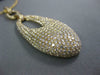 ESTATE EXTRA LARGE 4.09CT DIAMOND 18K YELLOW GOLD MULTI ROW PAVE LARIAT NECKLACE